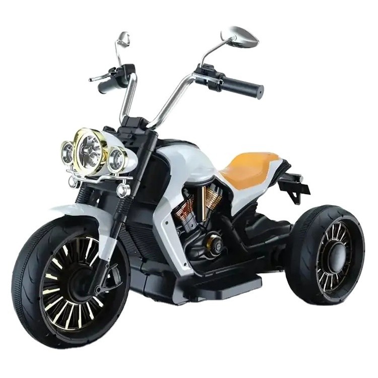 Moto électrique Harley enfant 2-8 ans BLANC
