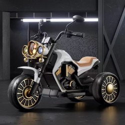 Moto électrique Harley enfant 2-8 ans BLANC