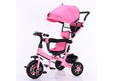 Tricycle bébé et Enfant 5 en 1 évolutif ROSE