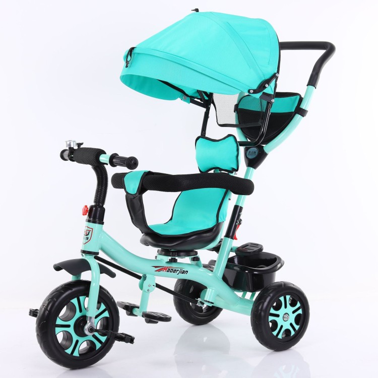 Tricycle bébé et Enfant 5 en 1 évolutif VERT
