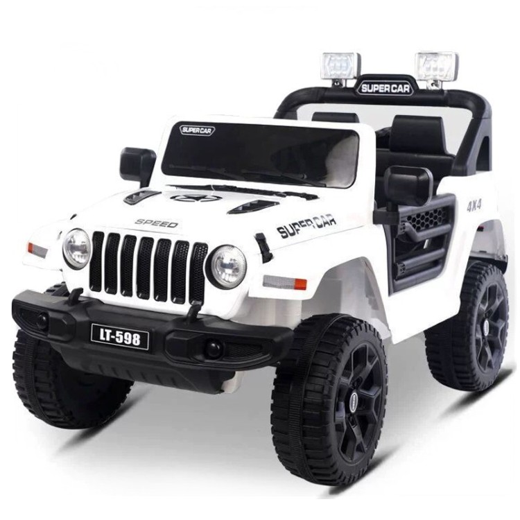 Jeep électrique 4x4 2 places enfant 2-8 ans BLANCHE