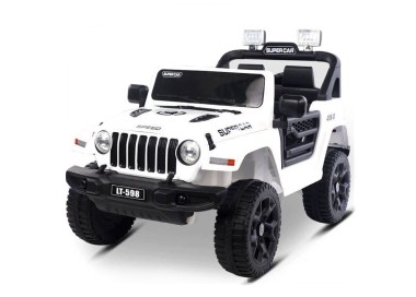 Jeep électrique 4x4 2 places enfant 2-8 ans BLANCHE