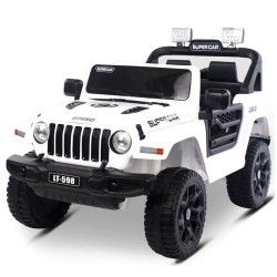 Jeep electrique 4x4 2 Places - Enfant 2-8 Ans - BLANC