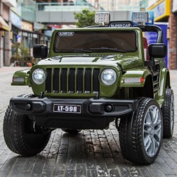 Jeep électrique 4x4 2 places enfant 2-8 ans VERT MILITAIRE