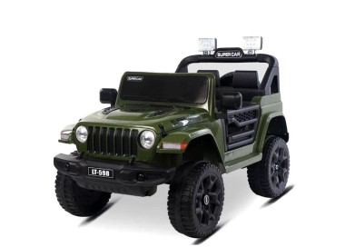 Jeep électrique 4x4 2 places enfant 2-8 ans VERT MILITAIRE